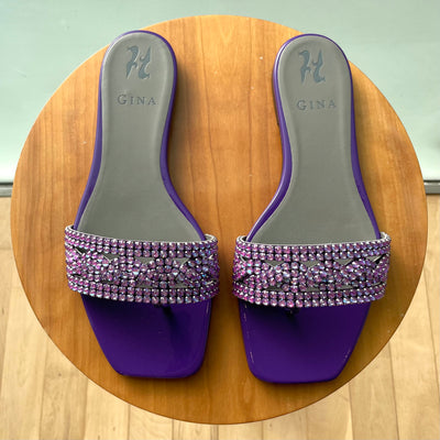 Gina Krystal flats in lavender