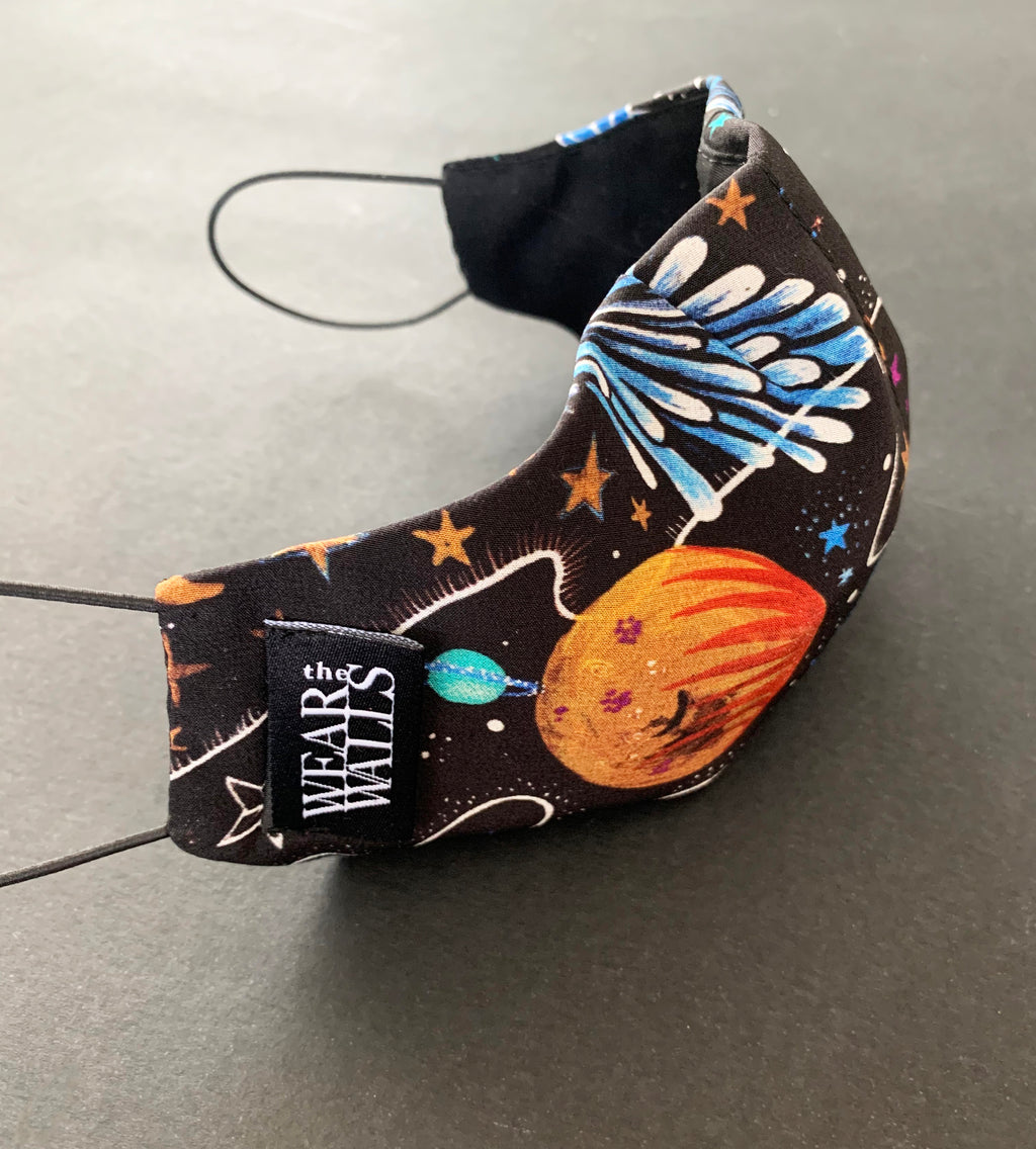 Kids (5-12 years) Face Mask in Zion Infinity Black – Must Boutique Cyprus
