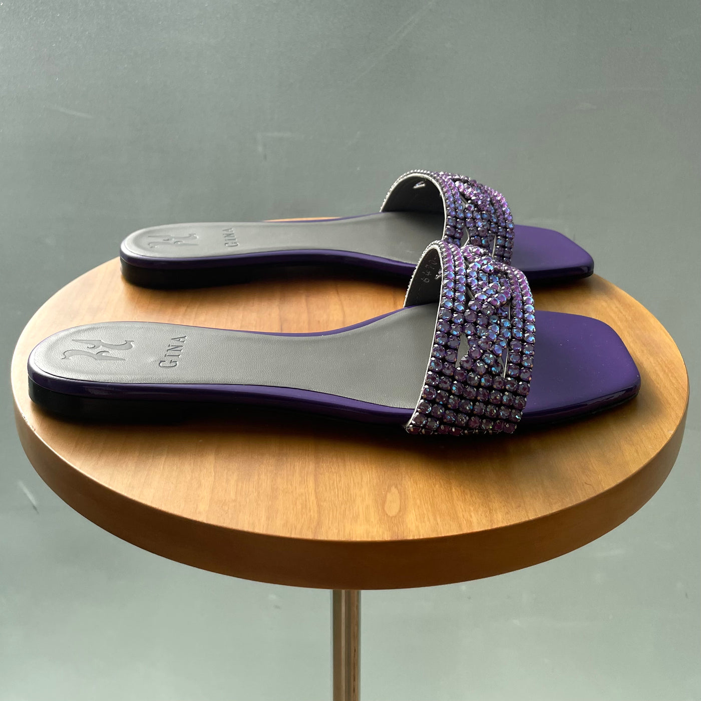 Gina Krystal flats in lavender