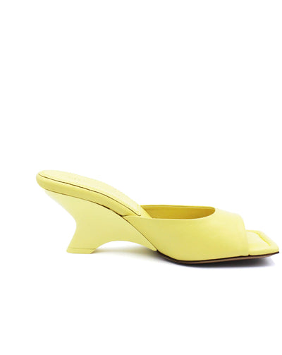 Gia Borghini 70 mm mule with lacquered wedge