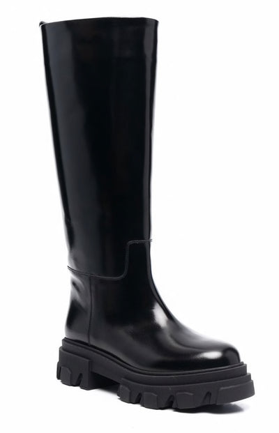 GIA BORGHINI X PERNILLE  TEISBAEK - BLACK LEATHER BOOTS