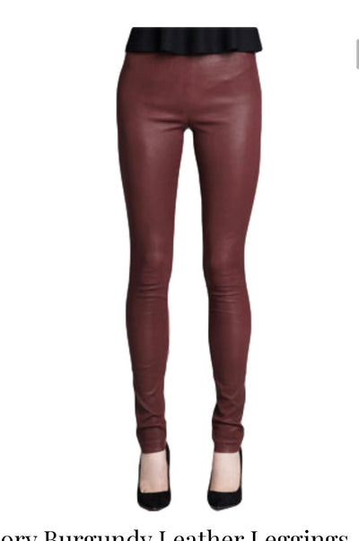 Theory stretch leather leggings