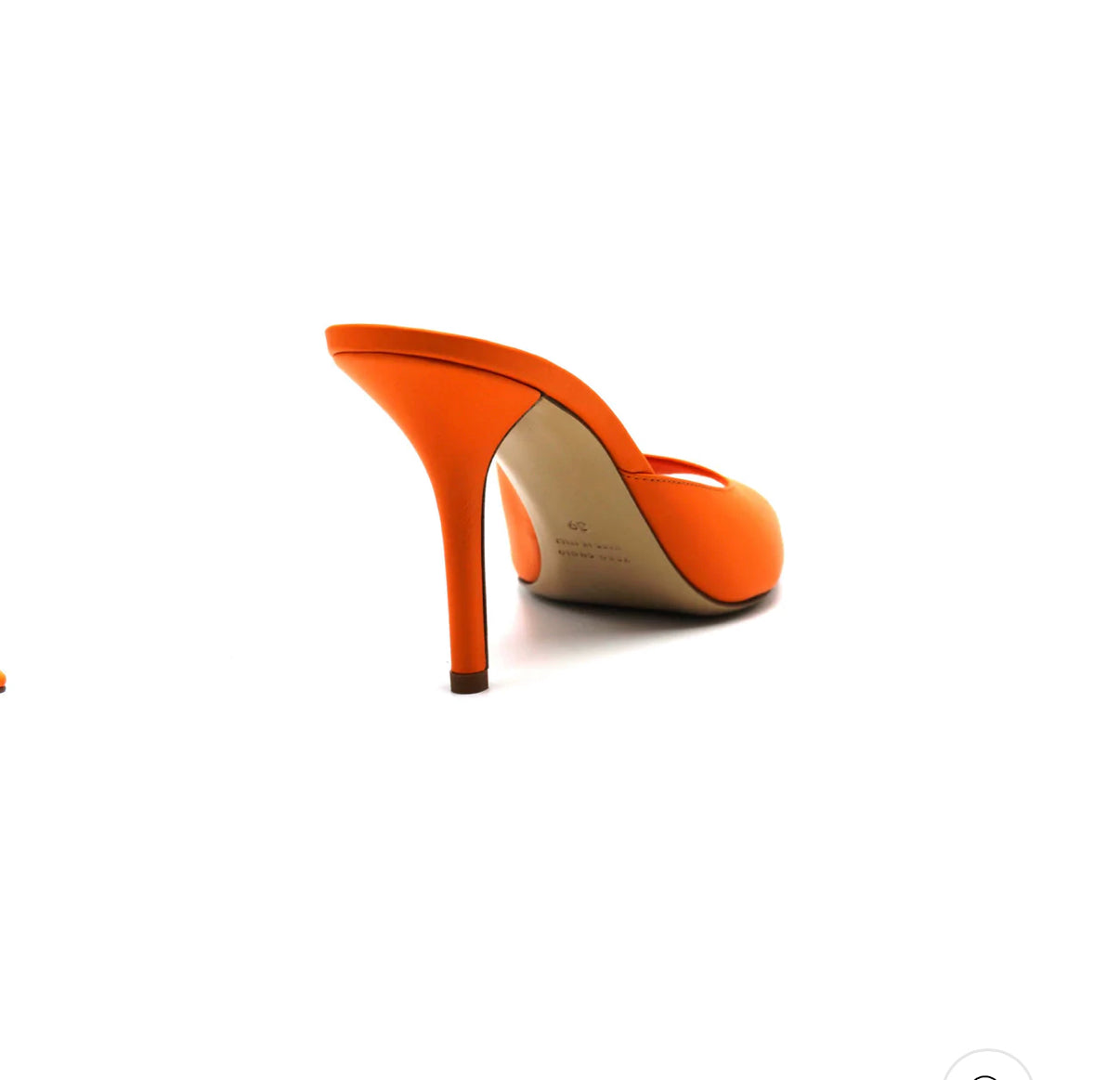 Gia Borghini Flash orange pointed toe mule