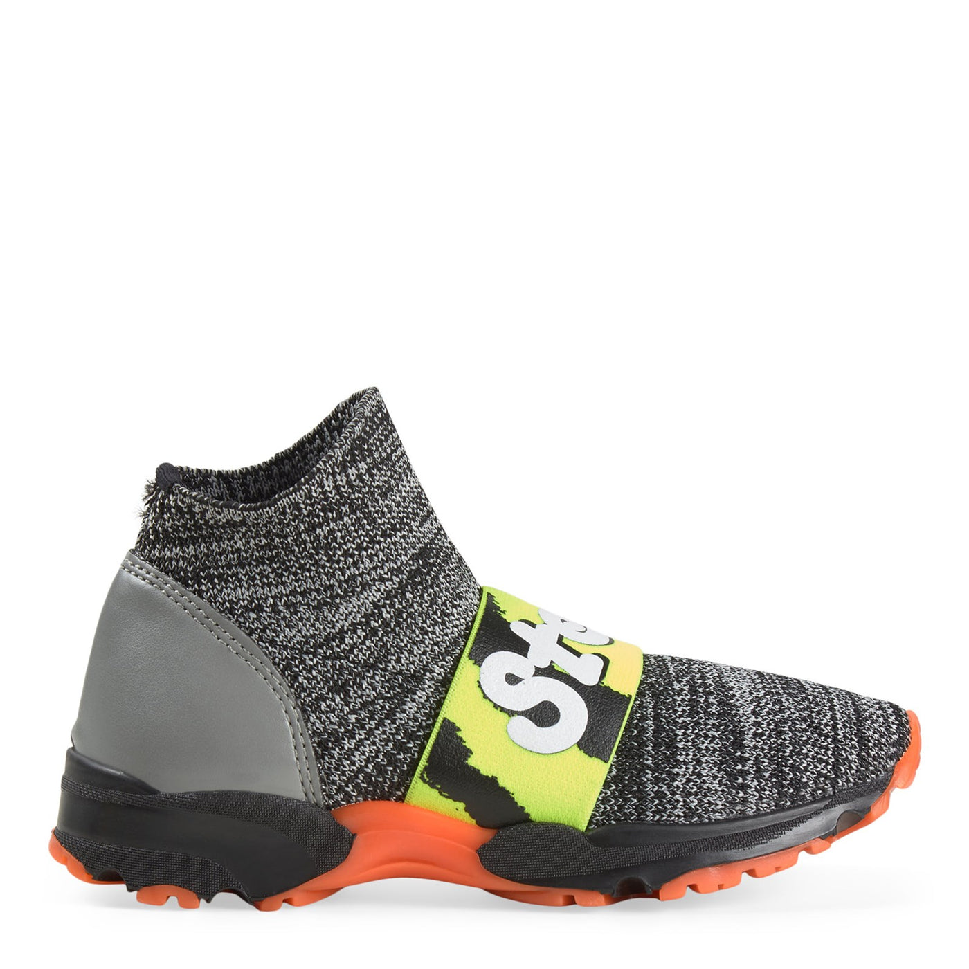 Stella McCartney Kids - Gray Sport Logo Print Sock Sneakers