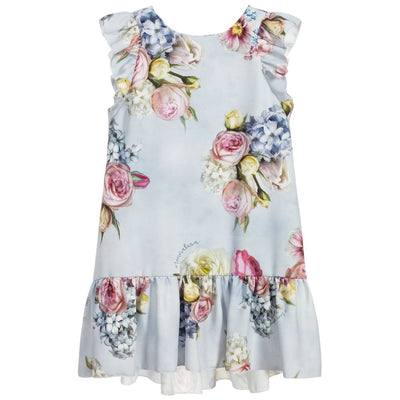 Monnalisa - Floral print cady dress