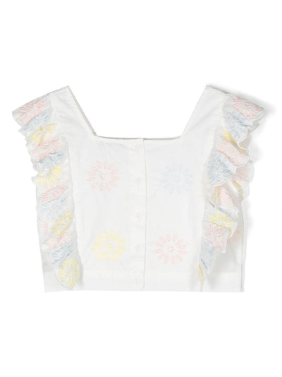 Stella McCartney Kids - Embroidered Ruffle Top