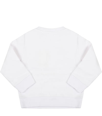Stella McCartney Kids - White sweatshirt for baby boy with snowman