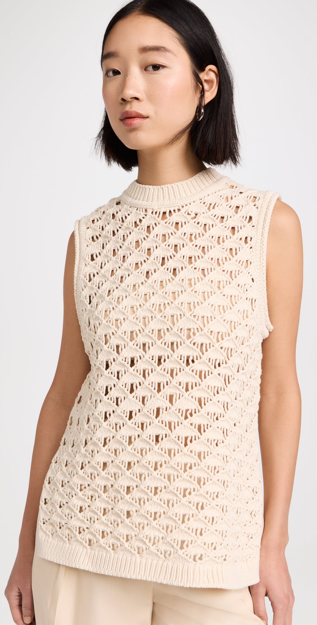Theory open stitch top